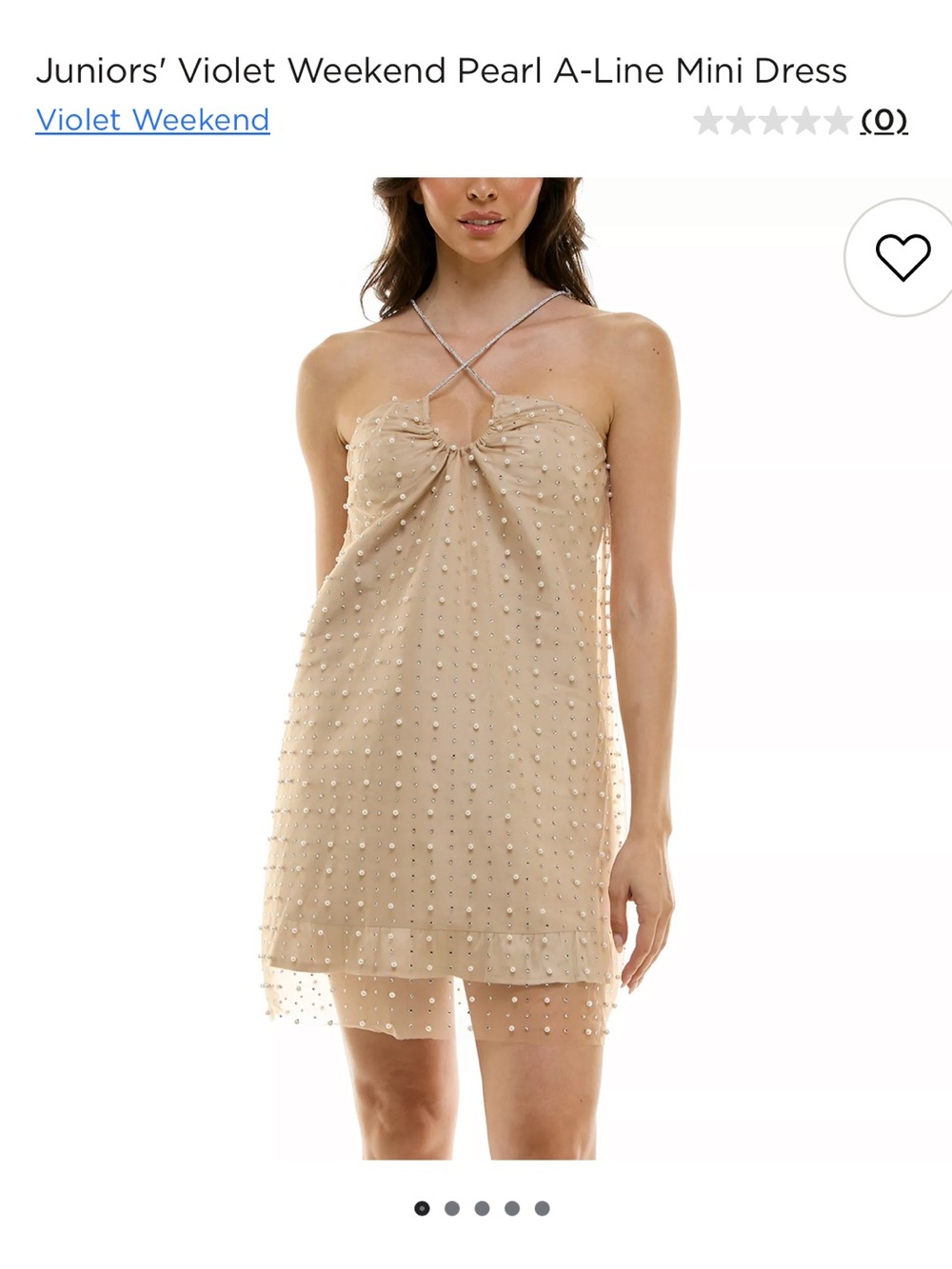 Violet Weekend Pearl A-Line Mini Dress Sparkly size 7/8 NWT